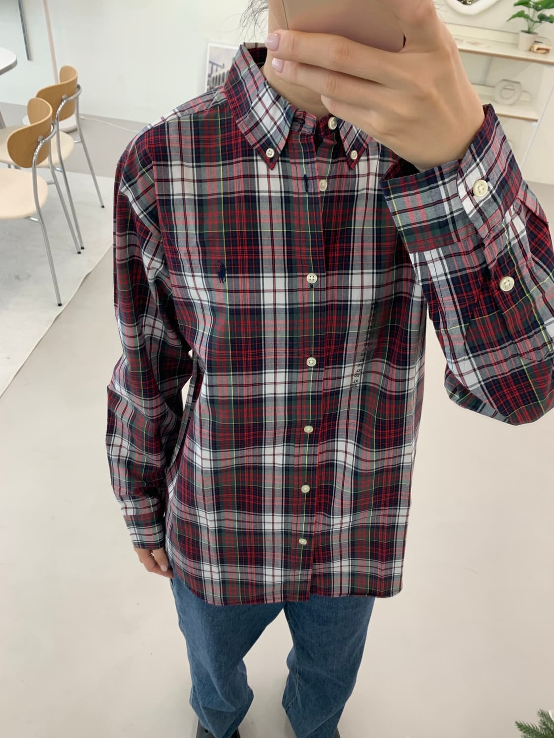 폴로 랄프로렌 보이즈 체크 셔츠 XL(20) 상품이미지7