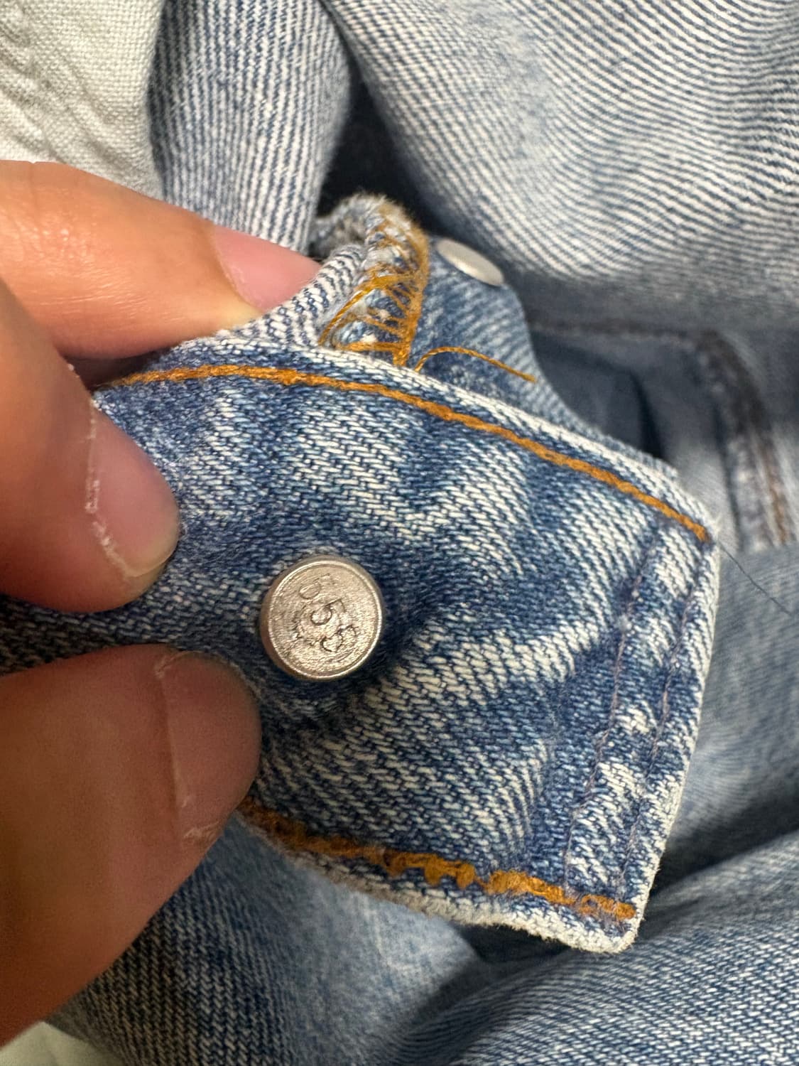 80s USA 리바이스 501 스톤워싱 연청 발렌시아[555] 상품이미지6