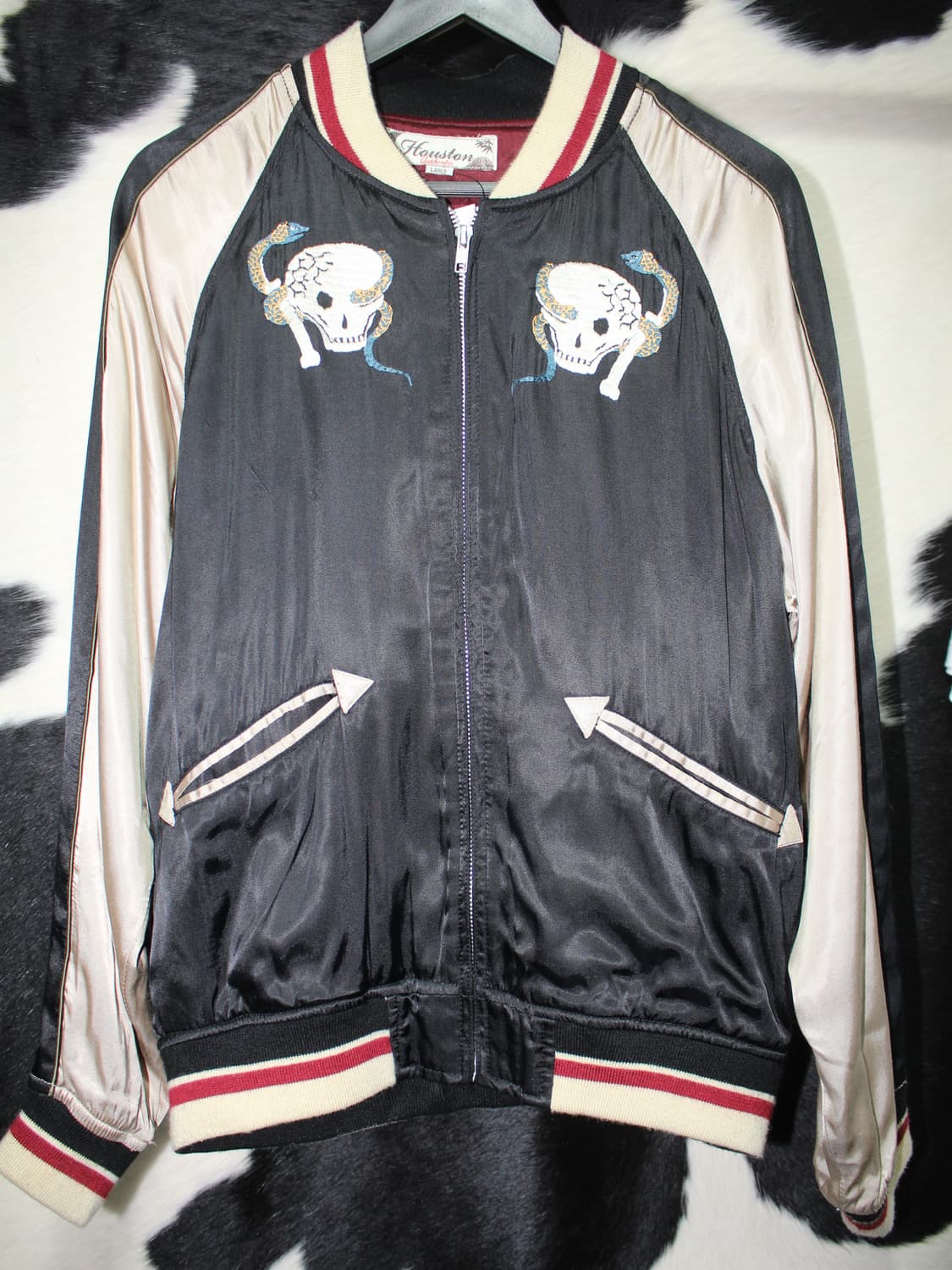 휴스톤 스켈레톤 자수 스카쟌 L 상품이미지2