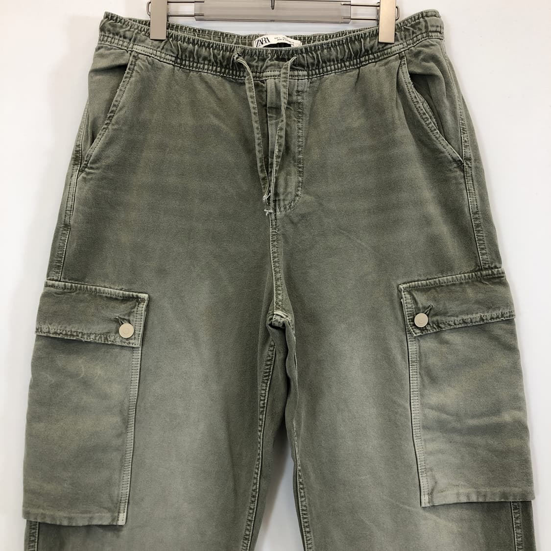 자라 워싱 가먼트 카고밴딩팬츠 34 인치  상품이미지2