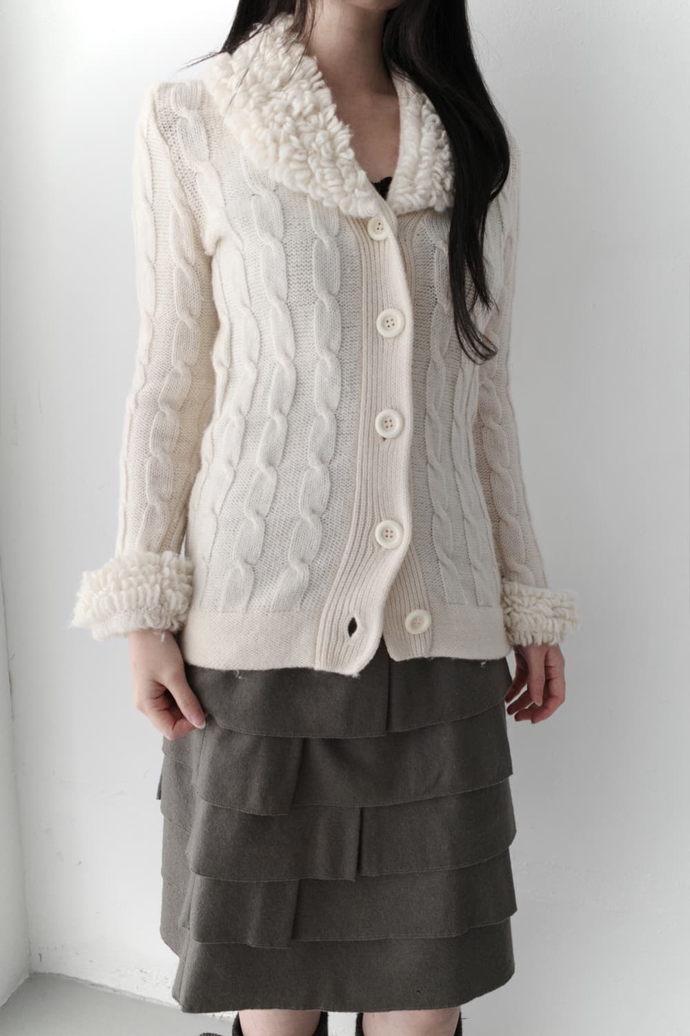 knit fur cardigun 상품이미지7