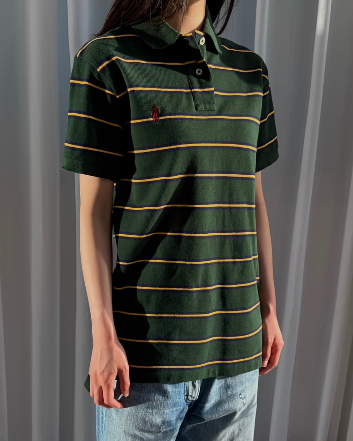 [S]폴로 랄프로렌 스트라이프 카라 티셔츠 상품이미지1