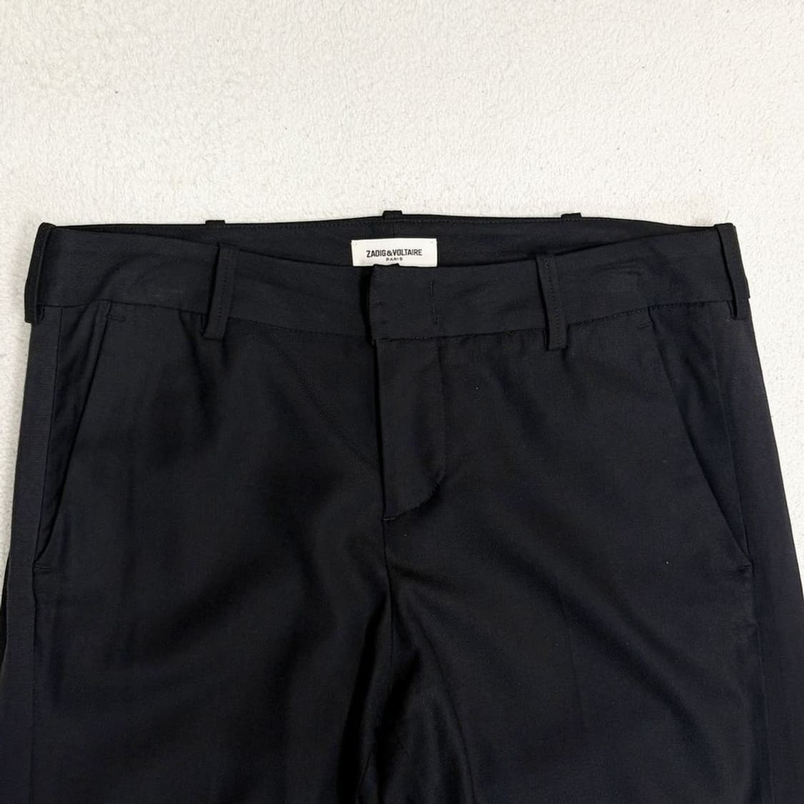 ZADIG&VOLTAIRE 블랙 울 슬랙스 36 상품이미지3