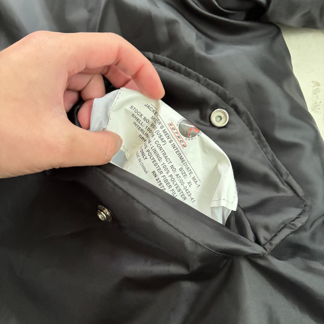 로스코 MA-1 플라이트 자켓 XL 상품이미지7