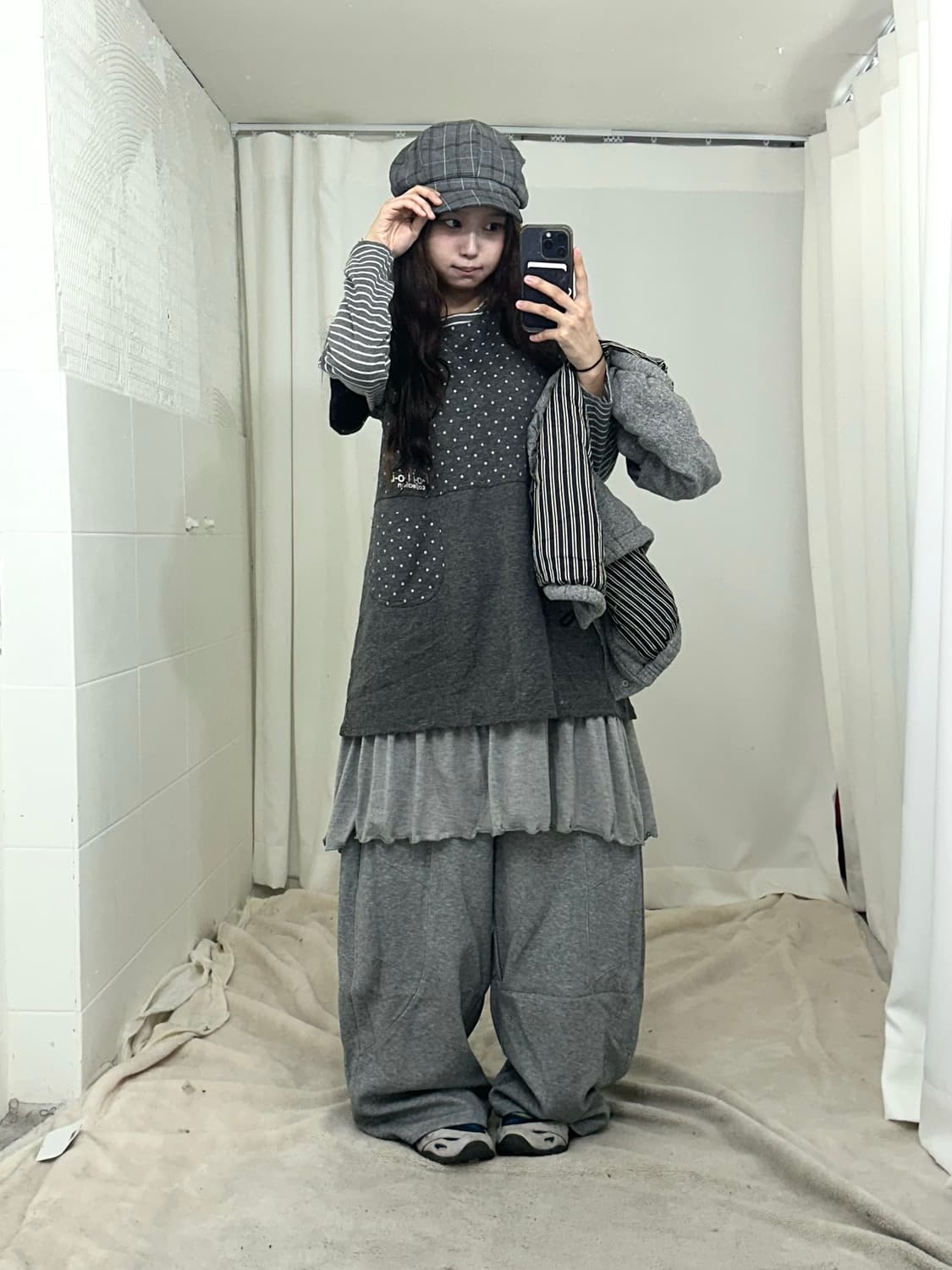 그레이 너드 니혼진 모리 조끼패딩 코디세트 상품이미지2