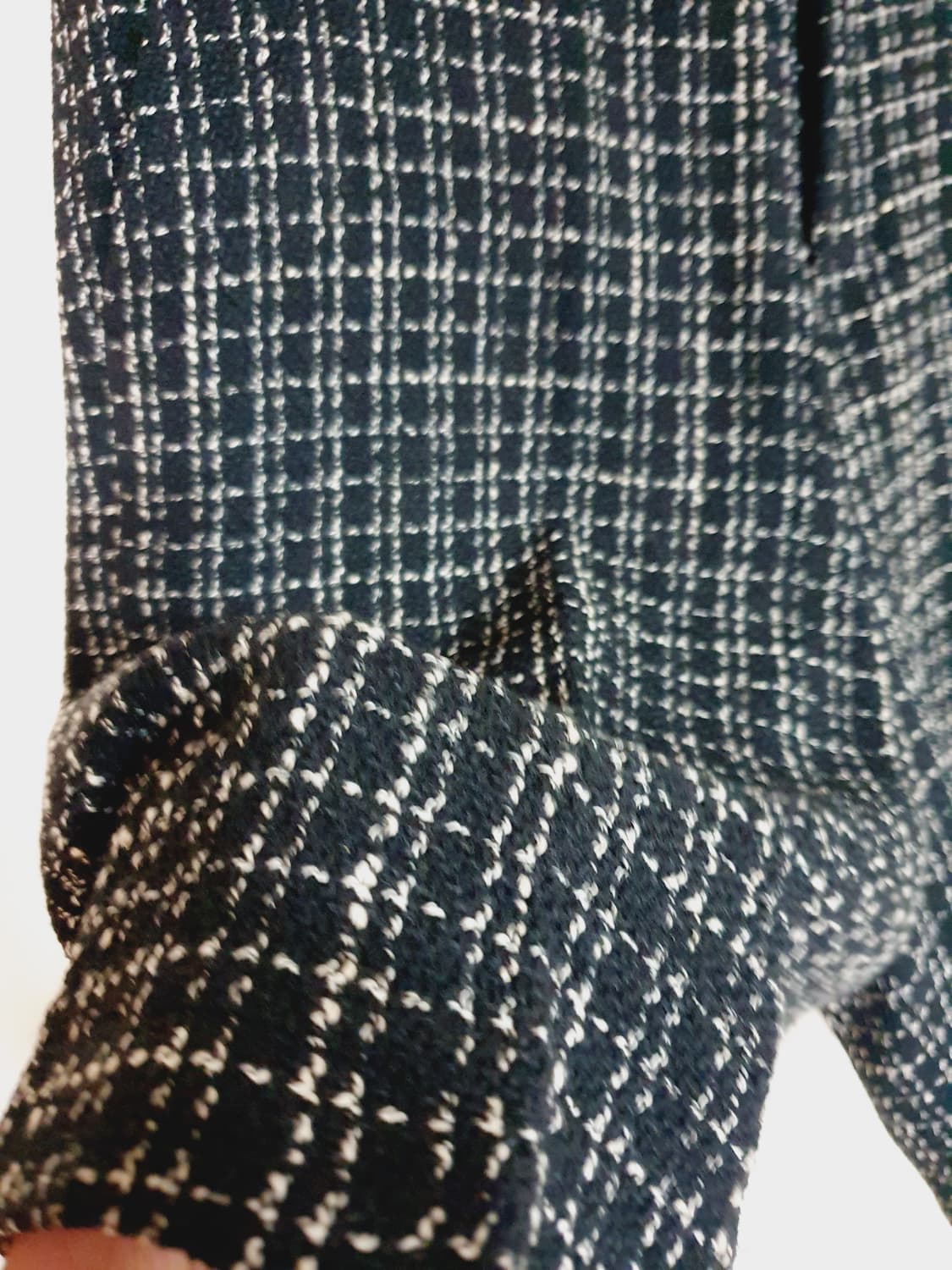 L(34) 남성 트위드 반바지 쇼츠-블랙 상품이미지4