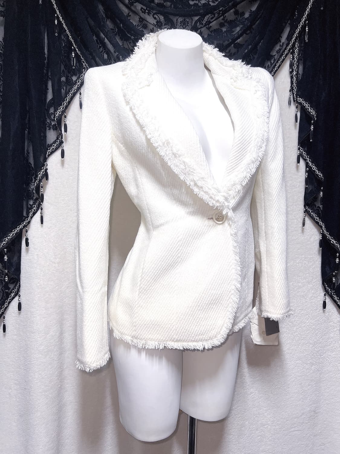 화이트 태슬 자켓 로맨틱갸루 로걀 달천깔 핀터 오네 핀터 히메 헤이세이 상품이미지3