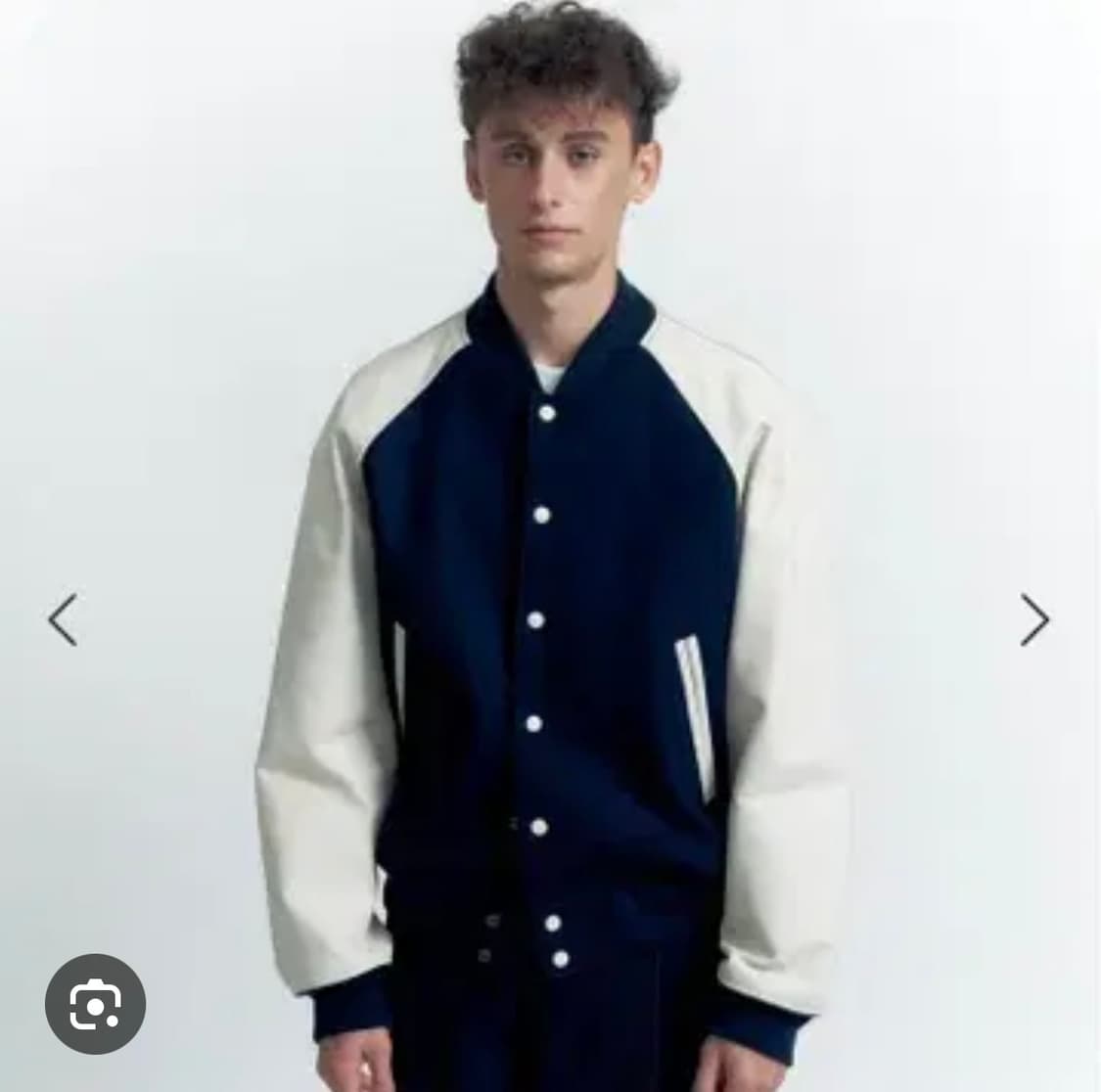 [ XL ]  글린파크 레더 바시티자켓 네이비 더수베니어샵 상품이미지1