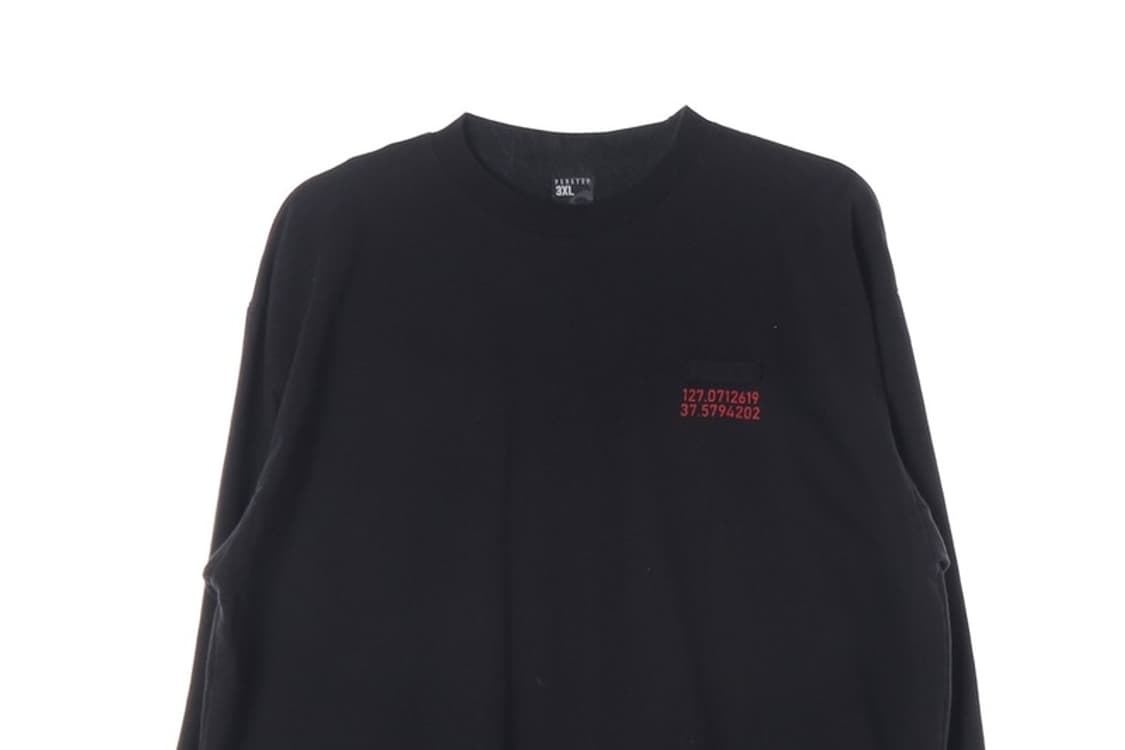 퍼스텝 좌표 로고 오버핏 롱슬리브 3XL 상품이미지3