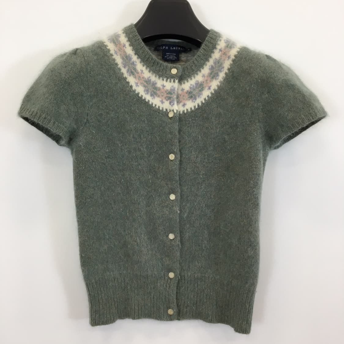 폴로 랄프로렌 앙고라 페어아일 반팔가디건 M 상품이미지1