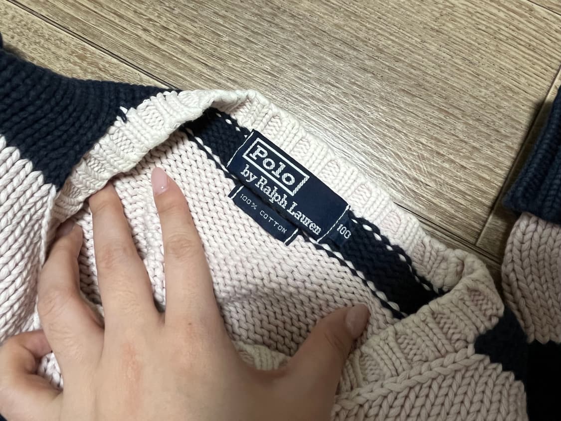 폴로랄프로렌 (핑크/네이비) 스트라이프 니트 상품이미지3