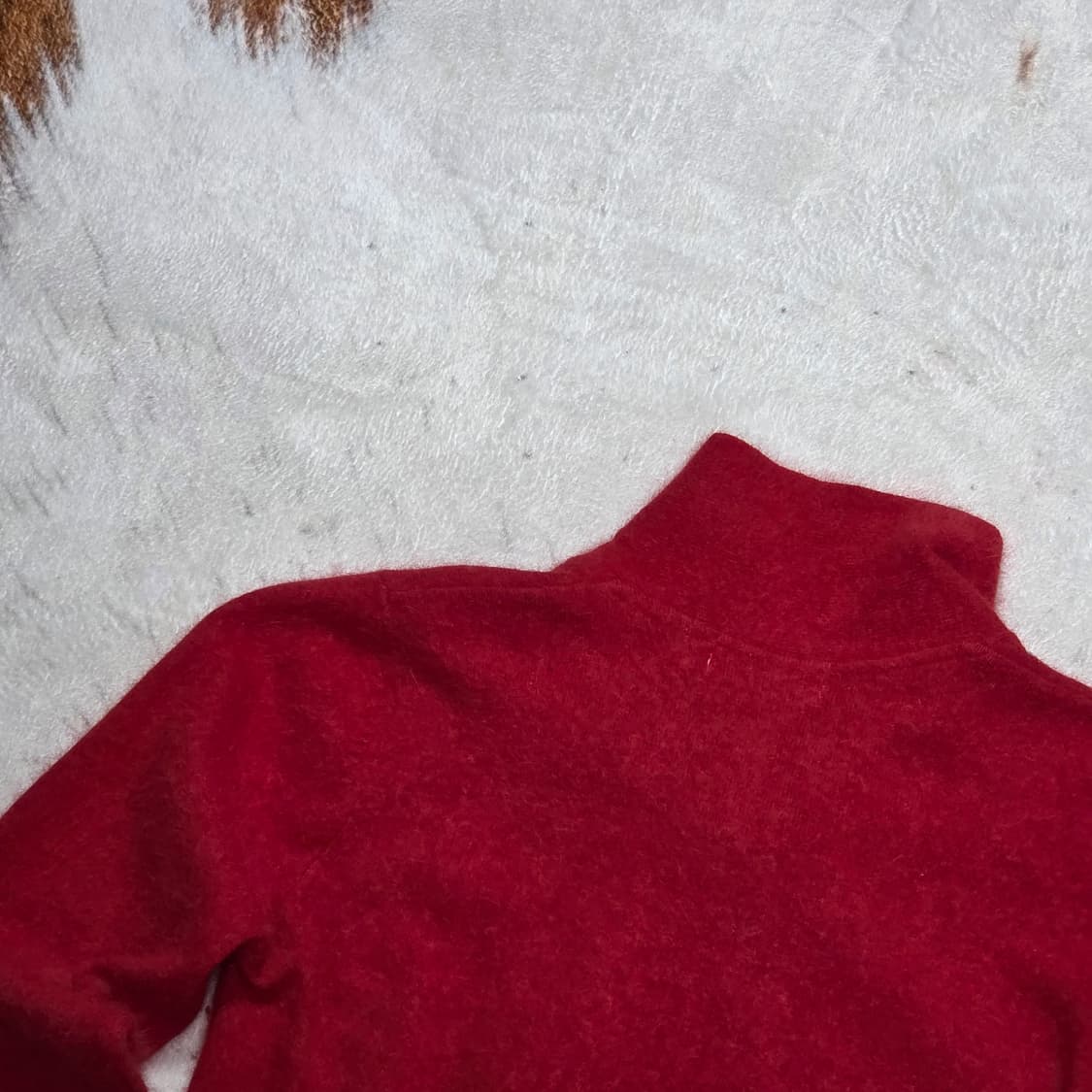 일본 빈티지 핑크 레드 타이 니트 상품이미지5