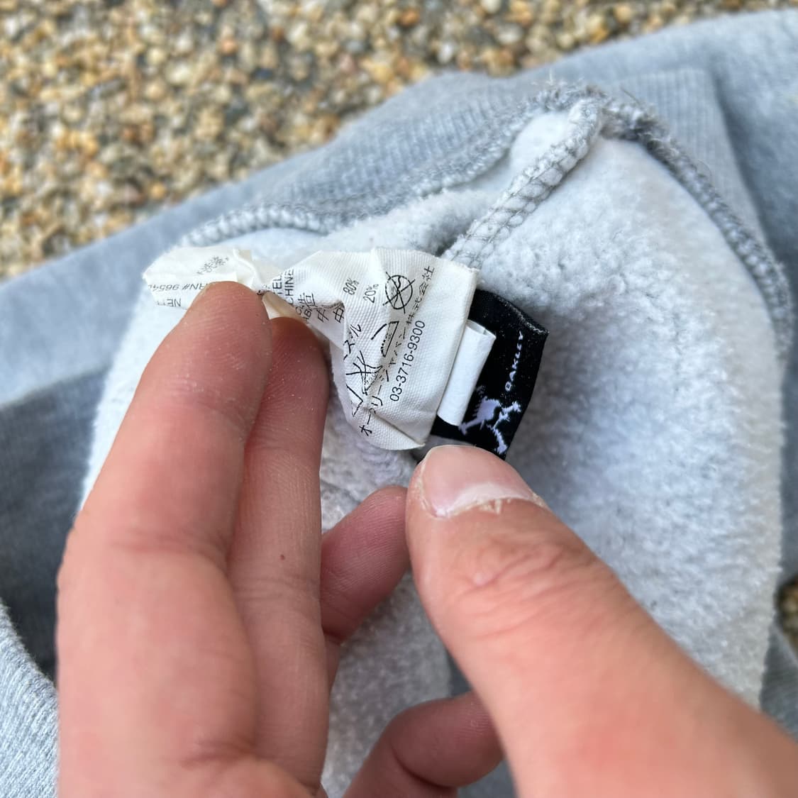 오클리 유니언잭 로고 그레이 후드티 상품이미지6