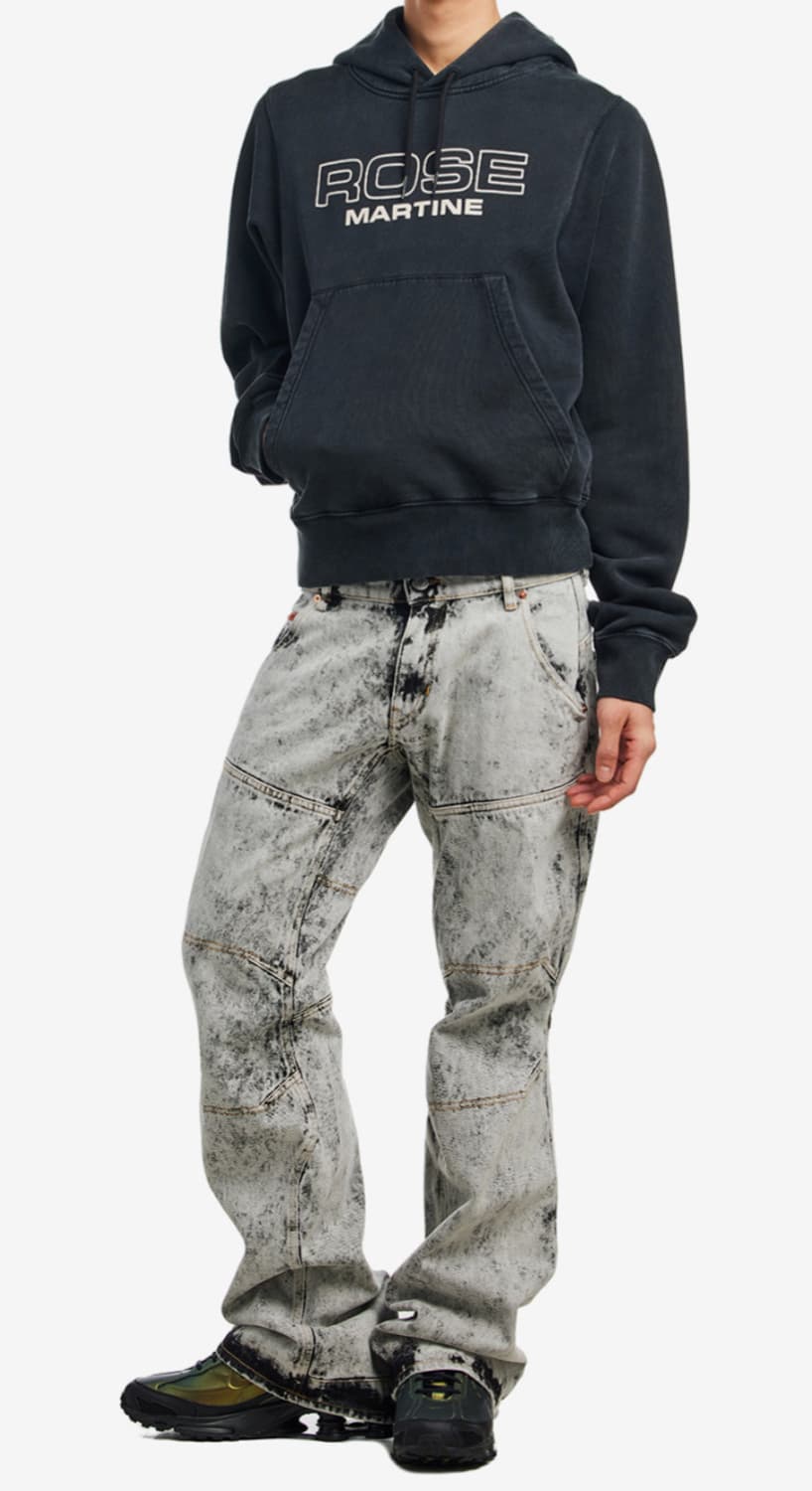 [L] 마틴로즈 슈렁큰 크롭 후드티 새상품 상품이미지2