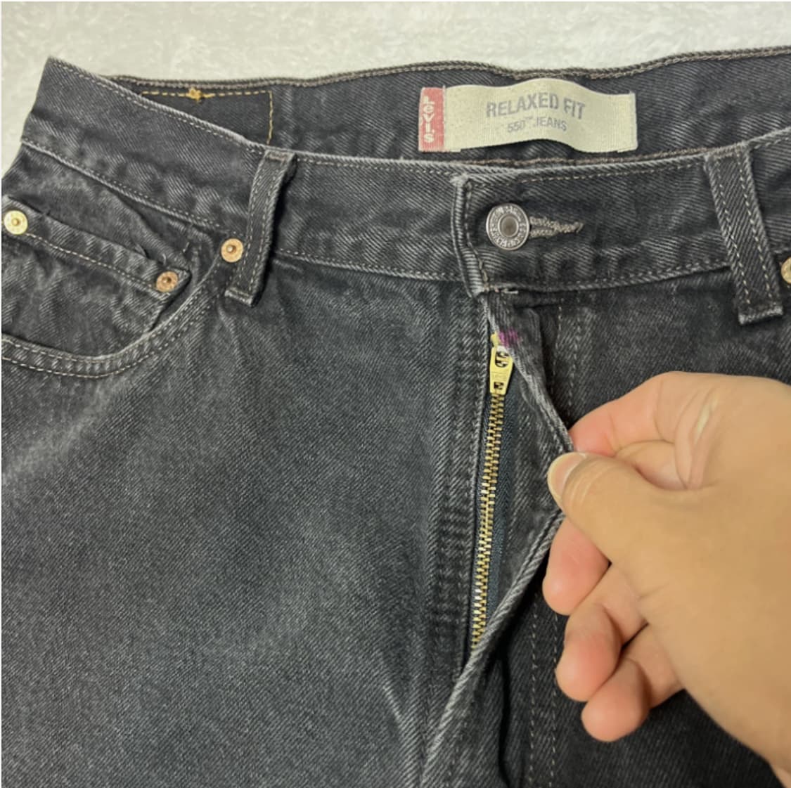 리바이스 블랙진 550 36x32 상품이미지3