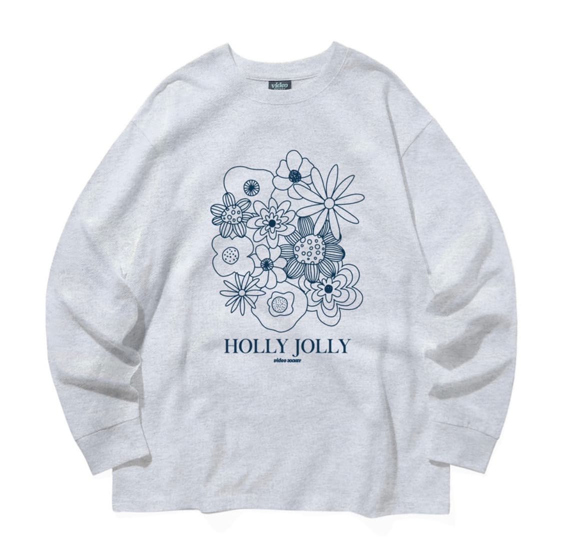 비디오자키 video jockey 꽃 LS티셔츠 그레이 상품이미지1