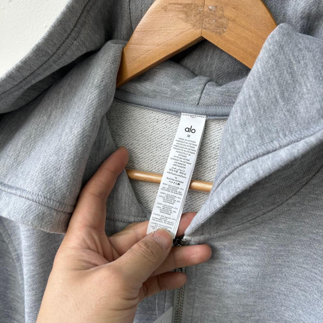 16318 - 알로 크롭 후드 집업 상품이미지3