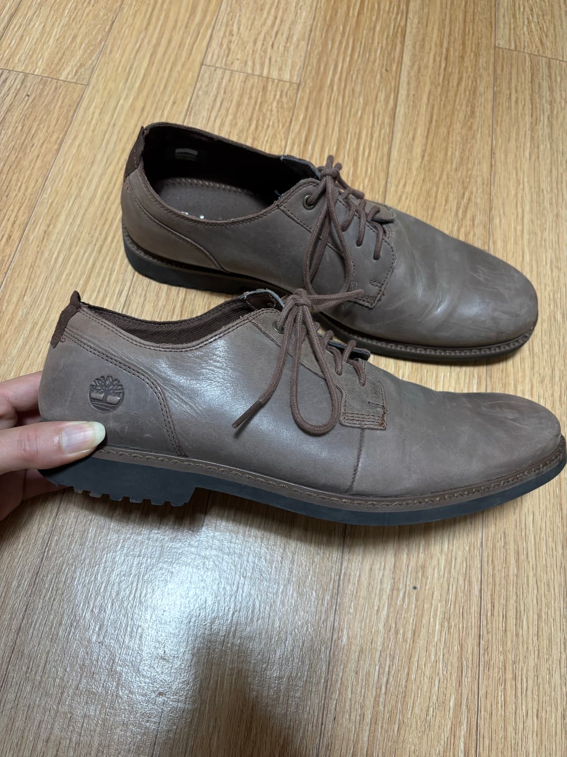 팀버랜드 브라운 가죽 남성 구두 상품이미지1