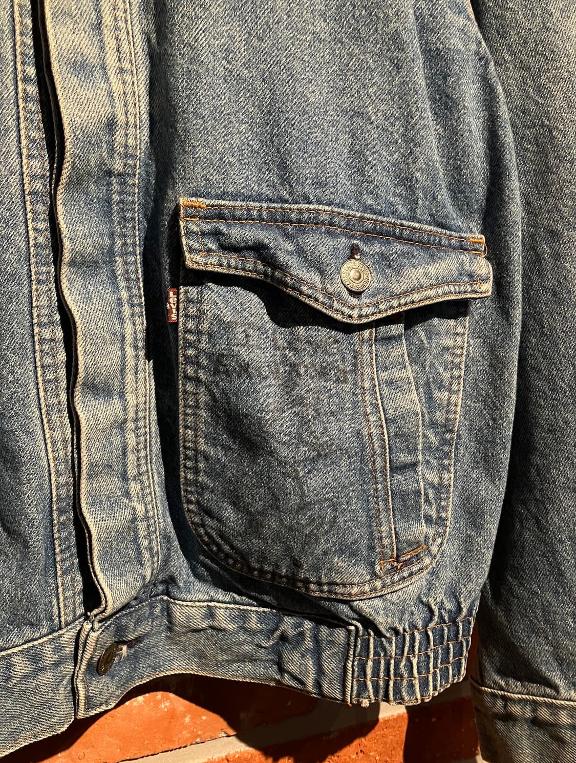 80s 90s USA 빈티지 리바이스 A2 봄버 데님 자켓 상품이미지3