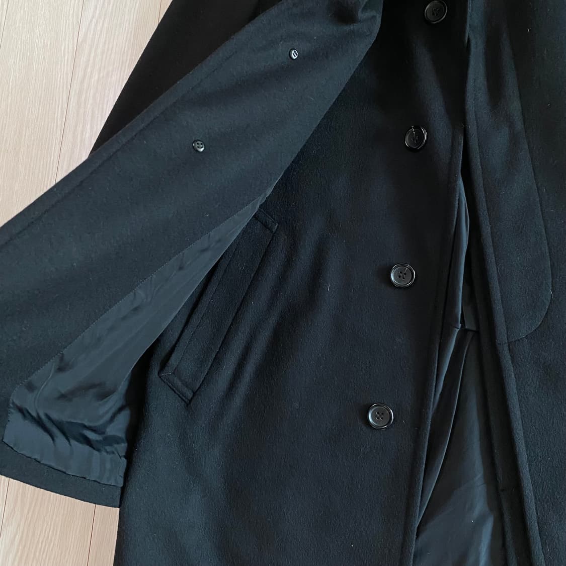 [M] 꼼데가르송 옴므 플러스 17AW 울 캐시미어 도킹 레이어 코트 상품이미지6