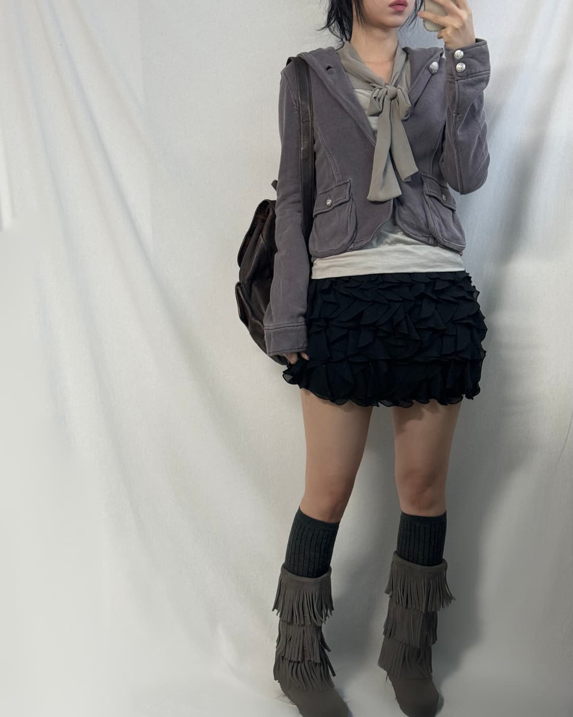 소프트 타이 넥 블라우스 상품이미지8