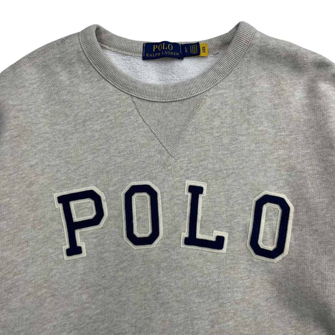 폴로 랄프로렌 센터로고 아이보리 맨투맨 L 상품이미지4