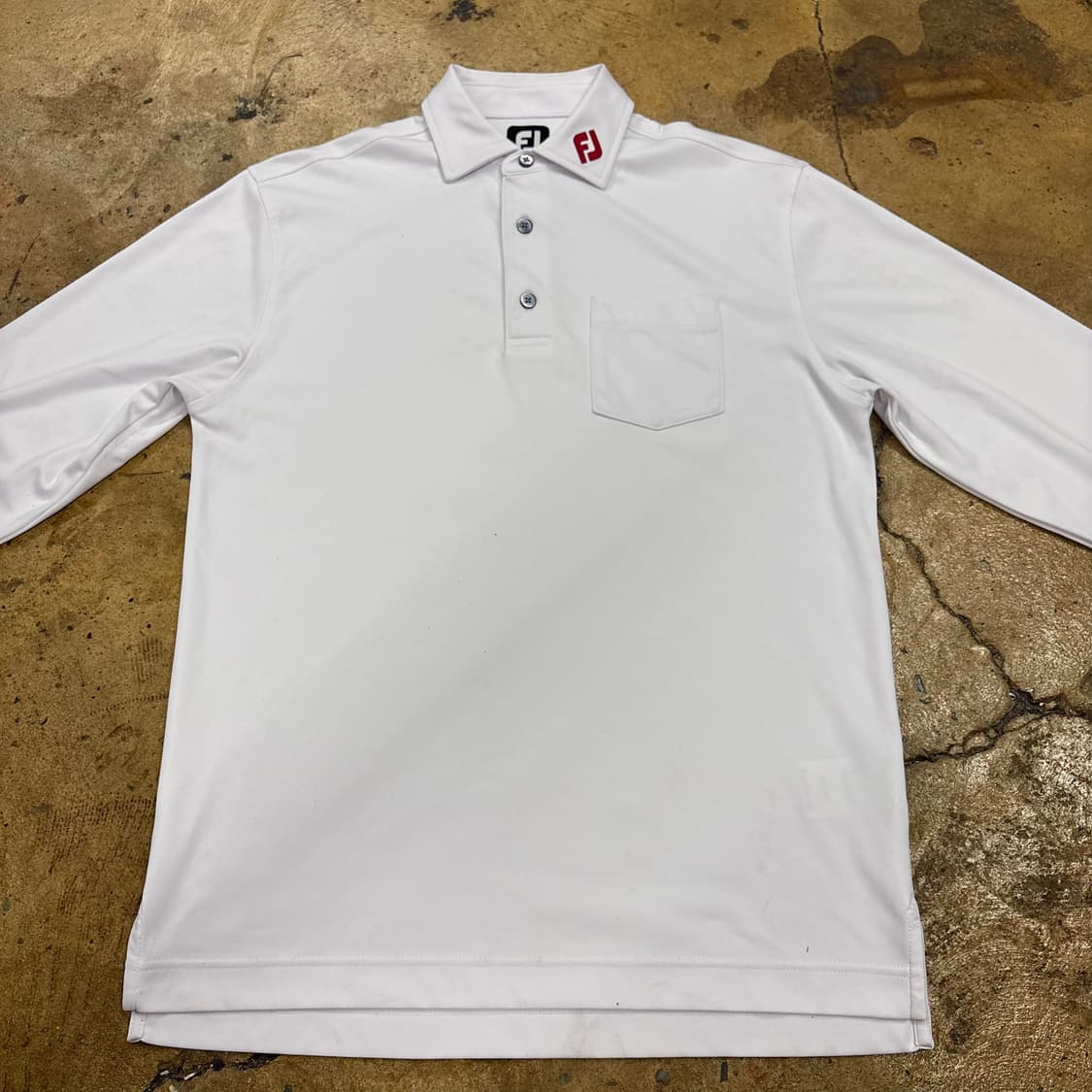 [정품/L] 풋조이 골프 흰색 긴팔 폴로 티셔츠 b15 상품이미지2