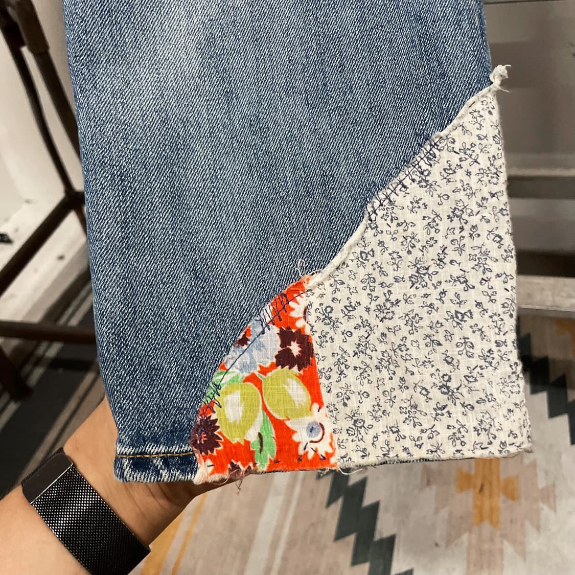 폴로 랄프로렌 패치워크 슬림핏 데님 팬츠 상품이미지8