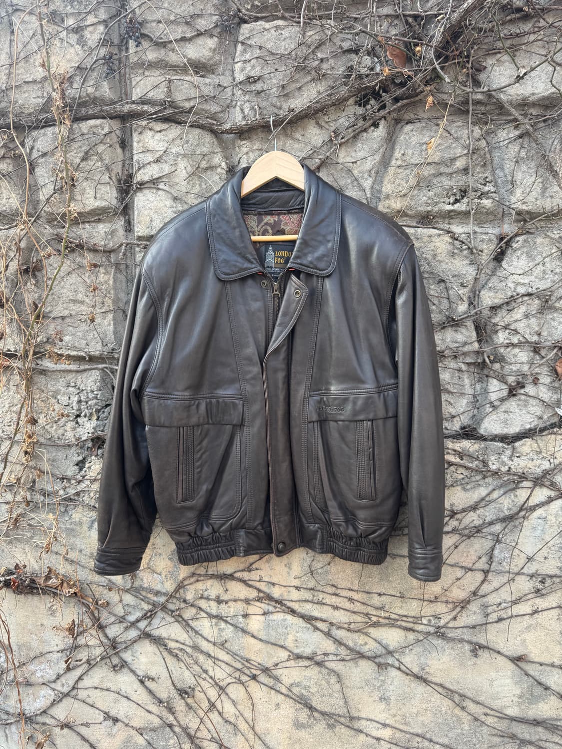 90s 런던포그 빈티지 국내생산 양가죽 레더 가죽 자켓 상품이미지1