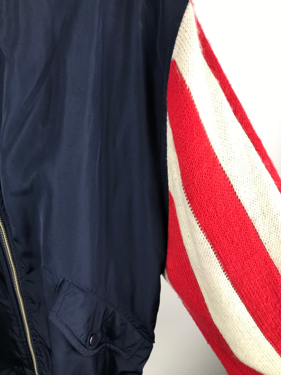 성조기 니트 항공점퍼 집업 블루종 헤링턴자켓 져지트랙탑바람막이 봄버 상품이미지5