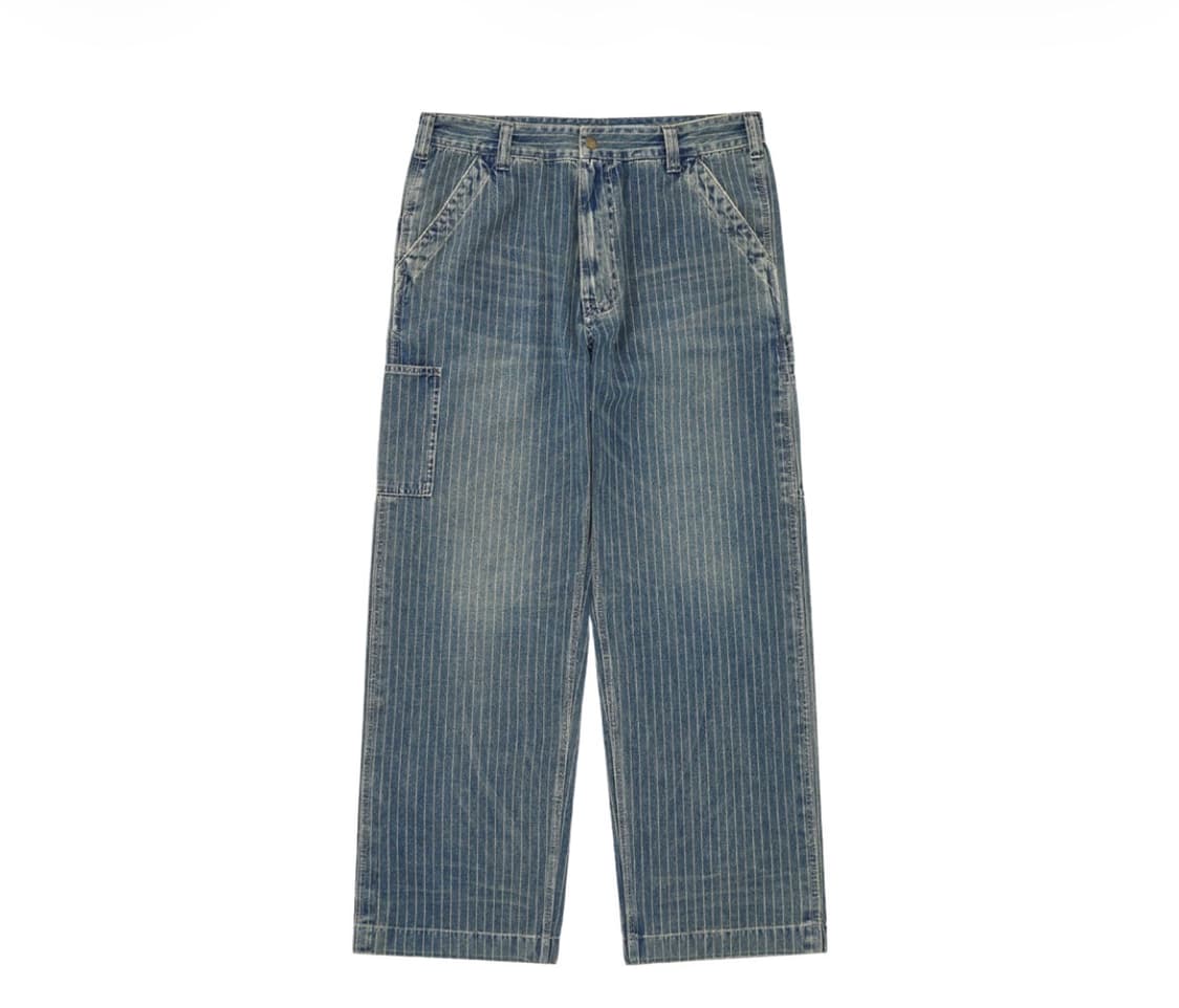 [M] 카키스 셀비지 로거 팬츠 와바시(히코리) 상품이미지1