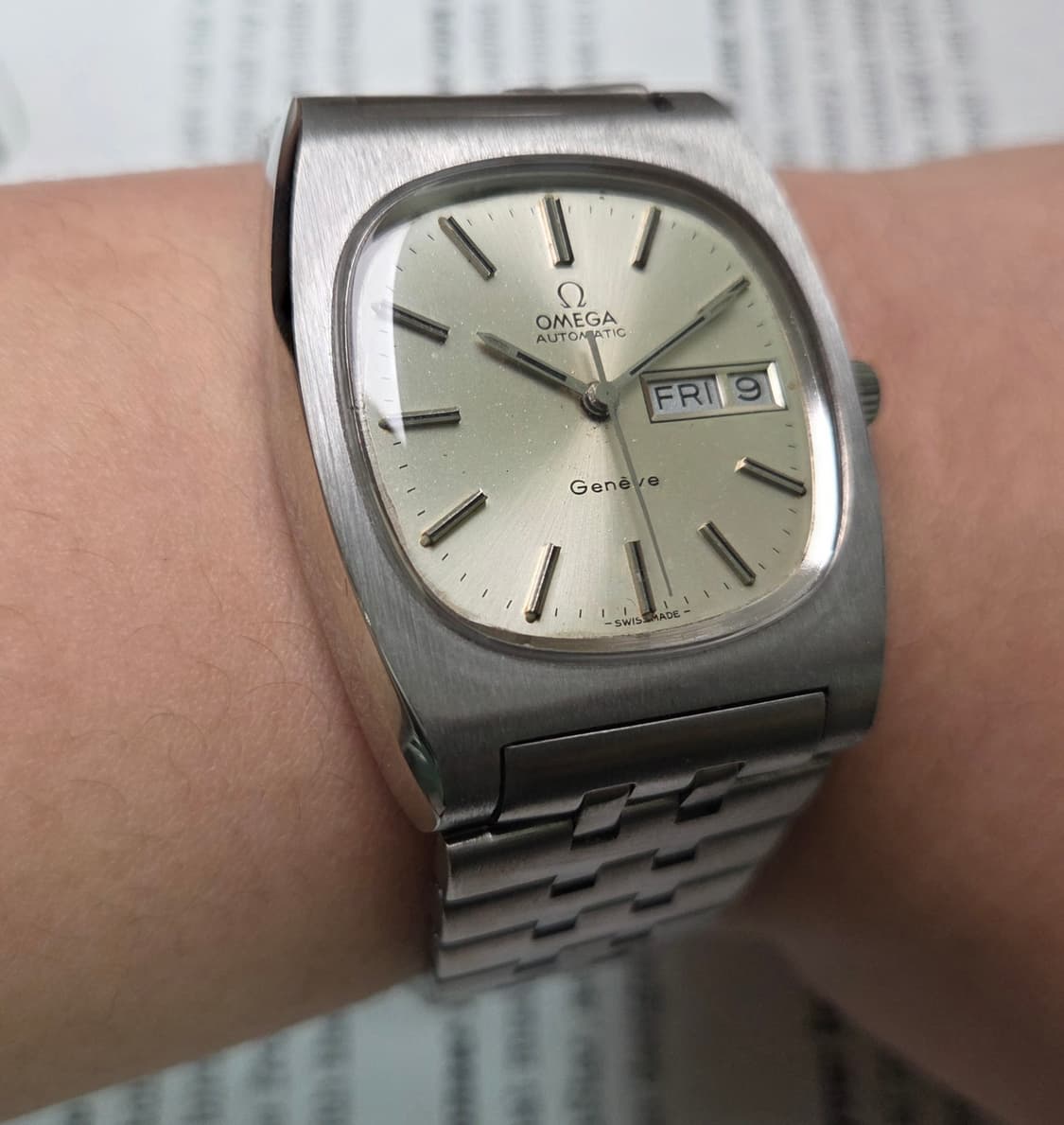 레어] 빈티지 오메가 제네브 테레비 점보 순정 실버판 브레이슬릿 ver. 상품이미지10