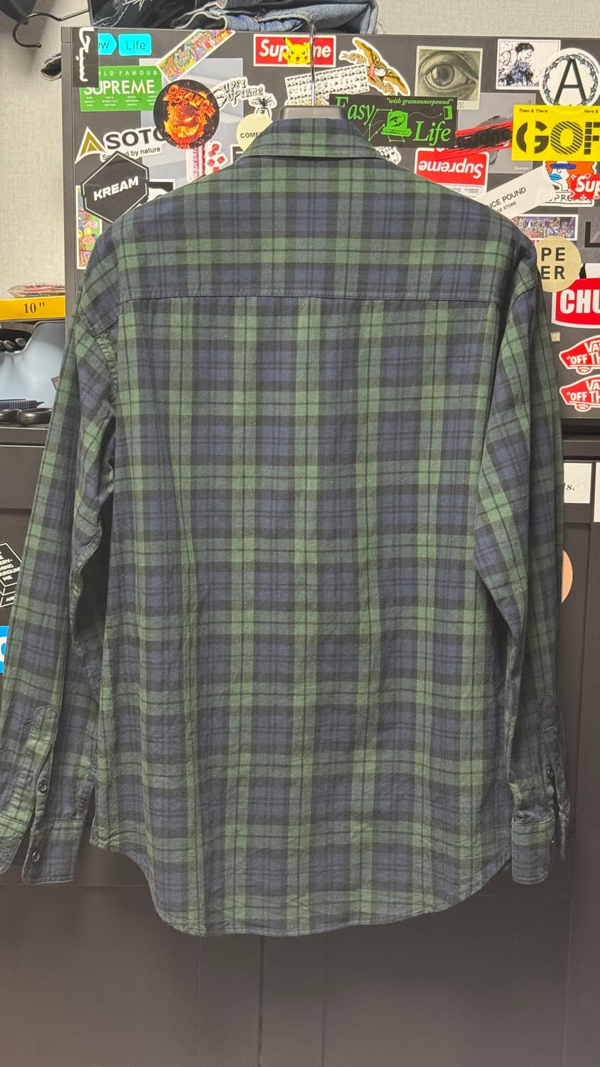 [M] 아이앱 스튜디오 블랙워치 타탄 셔츠 블루 그린 상품이미지2