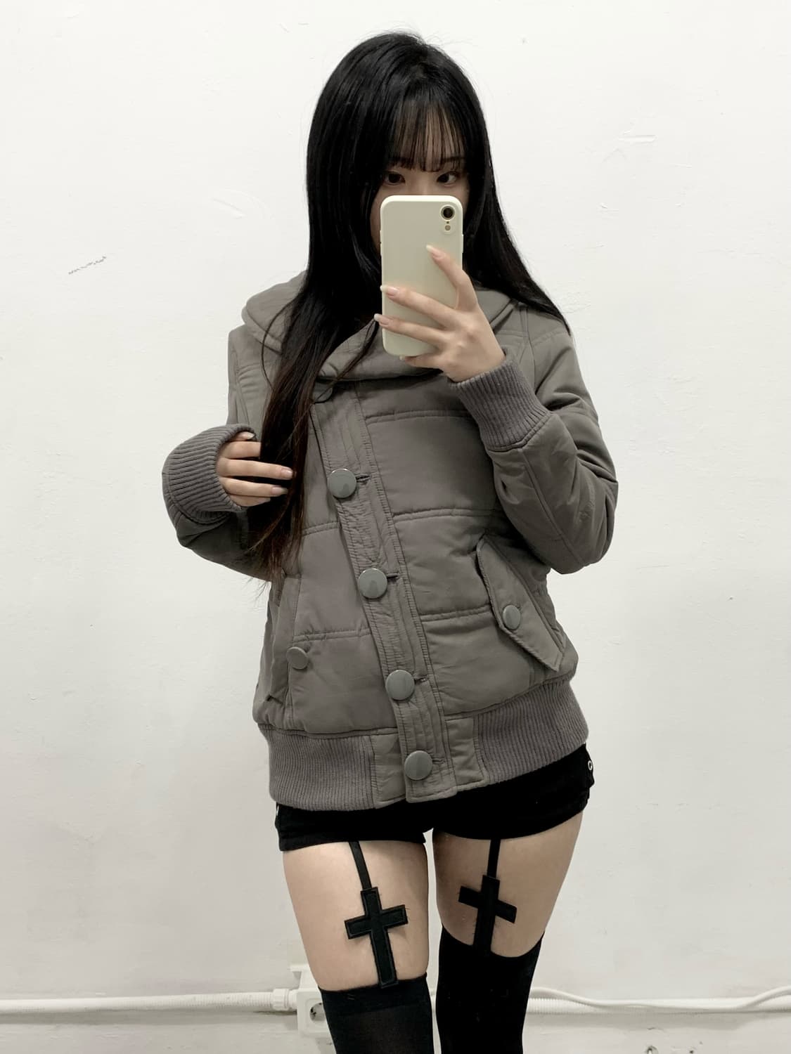 [DOSCH] 갸루 y2k 차콜 패딩 상품이미지2