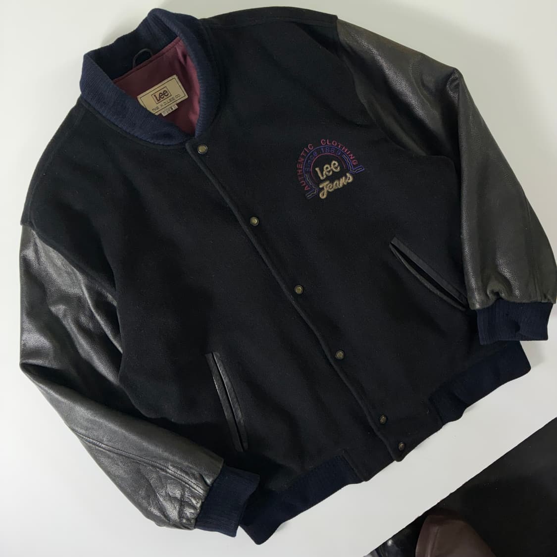 Lee  리 90,s 소가죽 바시티 자켓 상품이미지3
