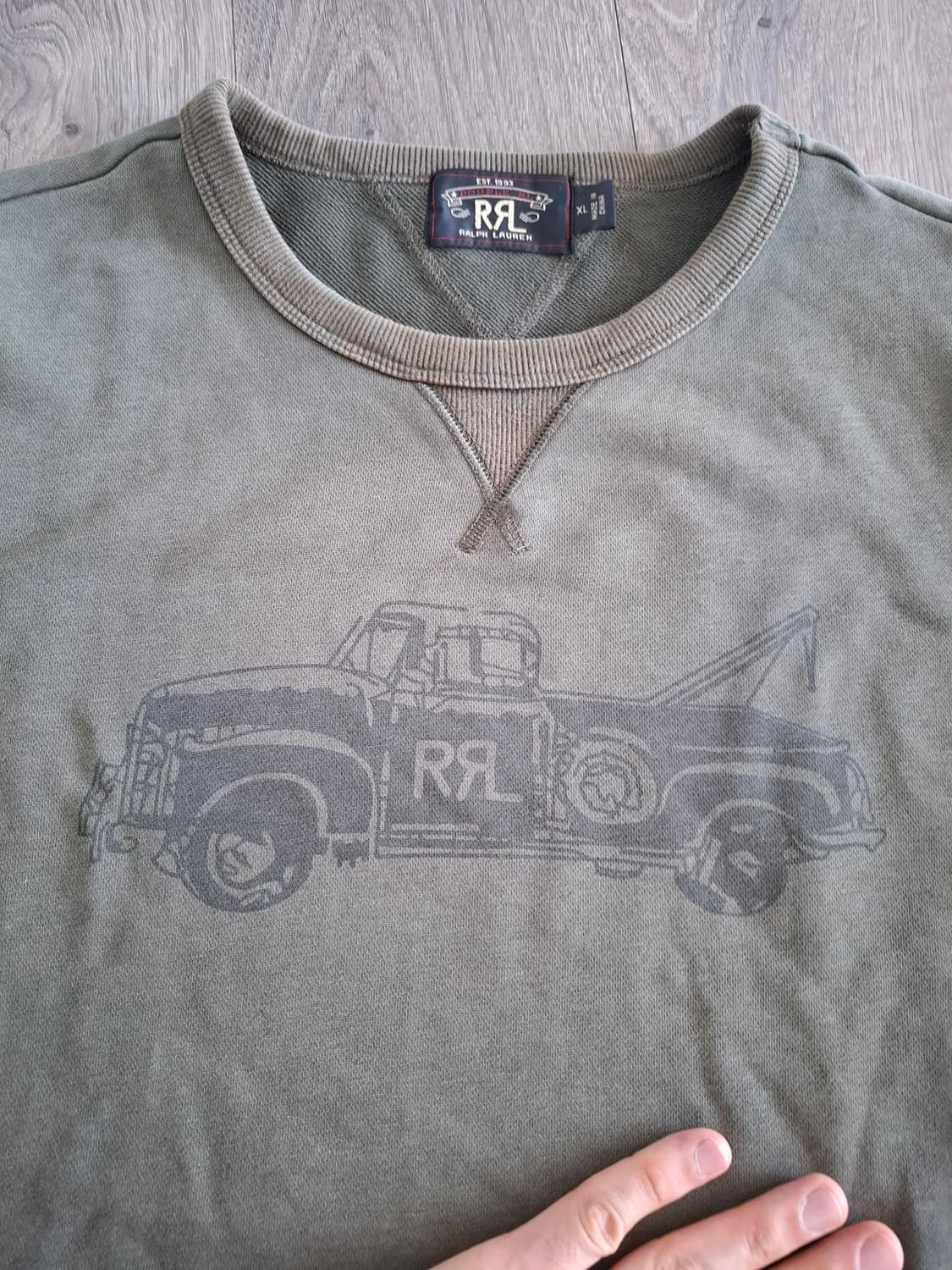 XL RRL 더블알엘 빈티지 트럭 프린팅 맨투맨 상품이미지4