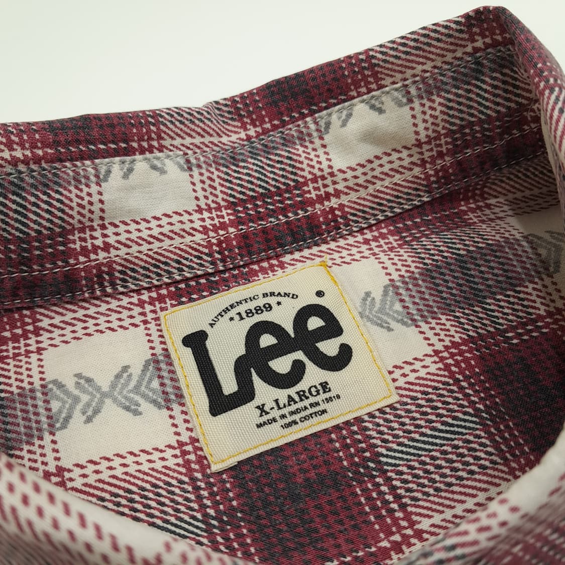 CN921 XL LEE 리 레드 프린팅 타탄체크 긴팔 셔츠 남방 상품이미지4