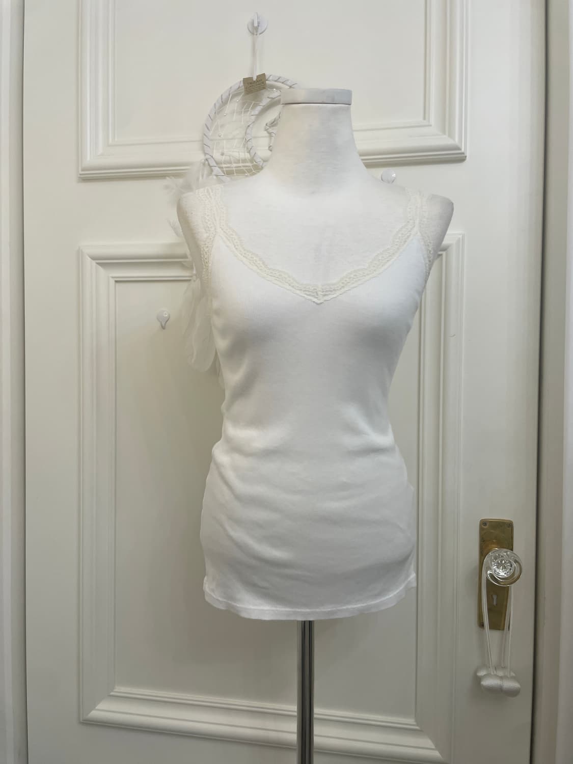 ivory cotton bolero&lace sleeveless set 상품이미지6