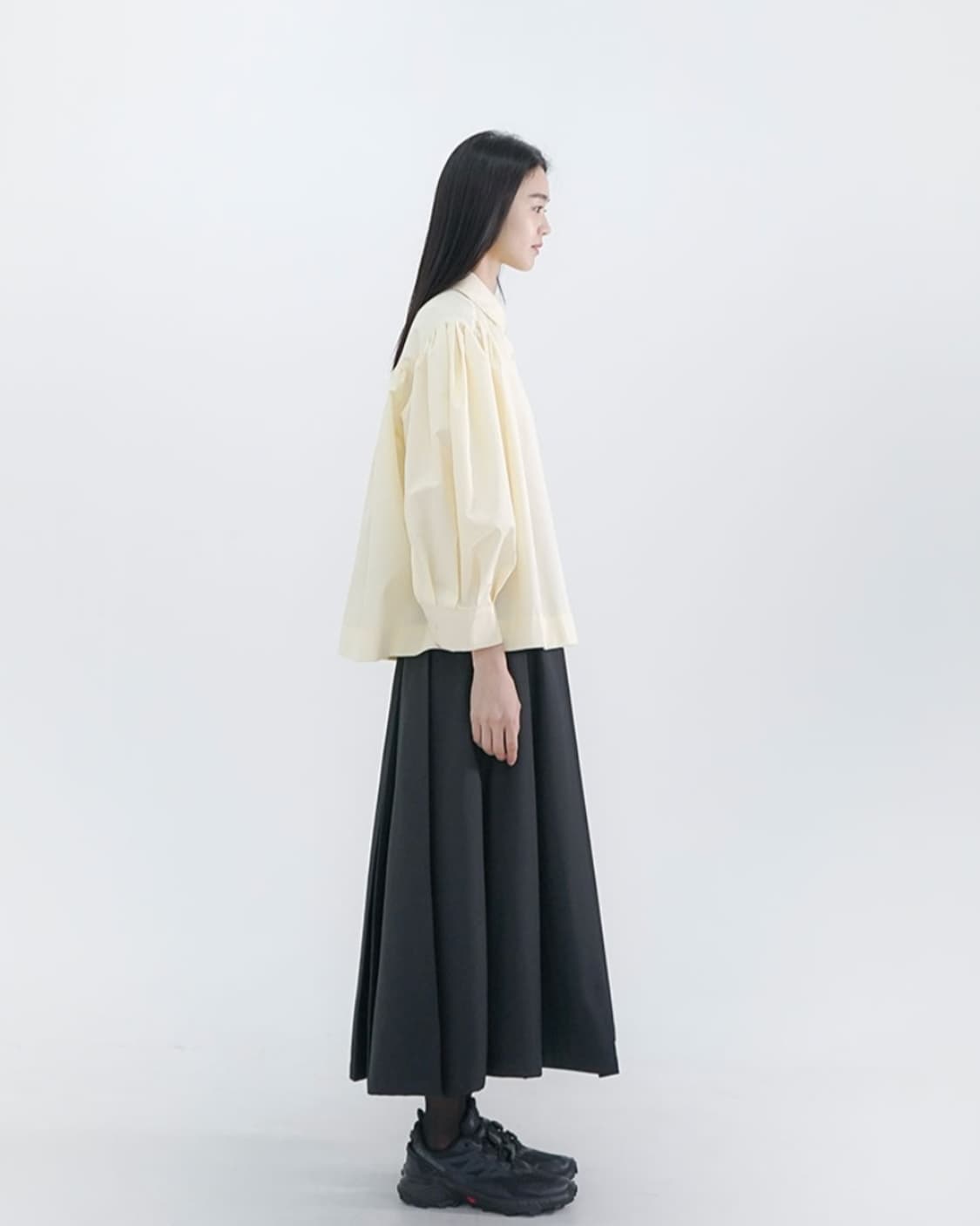 새상품) 유노이아 molly shirt 몰리셔츠 라이트옐로우 상품이미지3