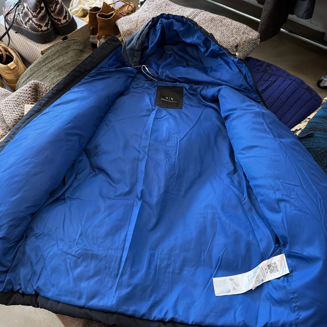 아르마니 익스체인지 후드 패딩 자켓 L XL 상품이미지8