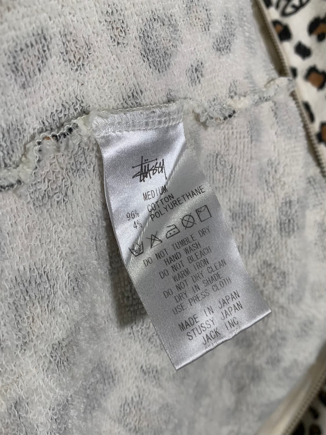 00’s Stussy 스투시 Slink 레오파드 후드집업 상품이미지4