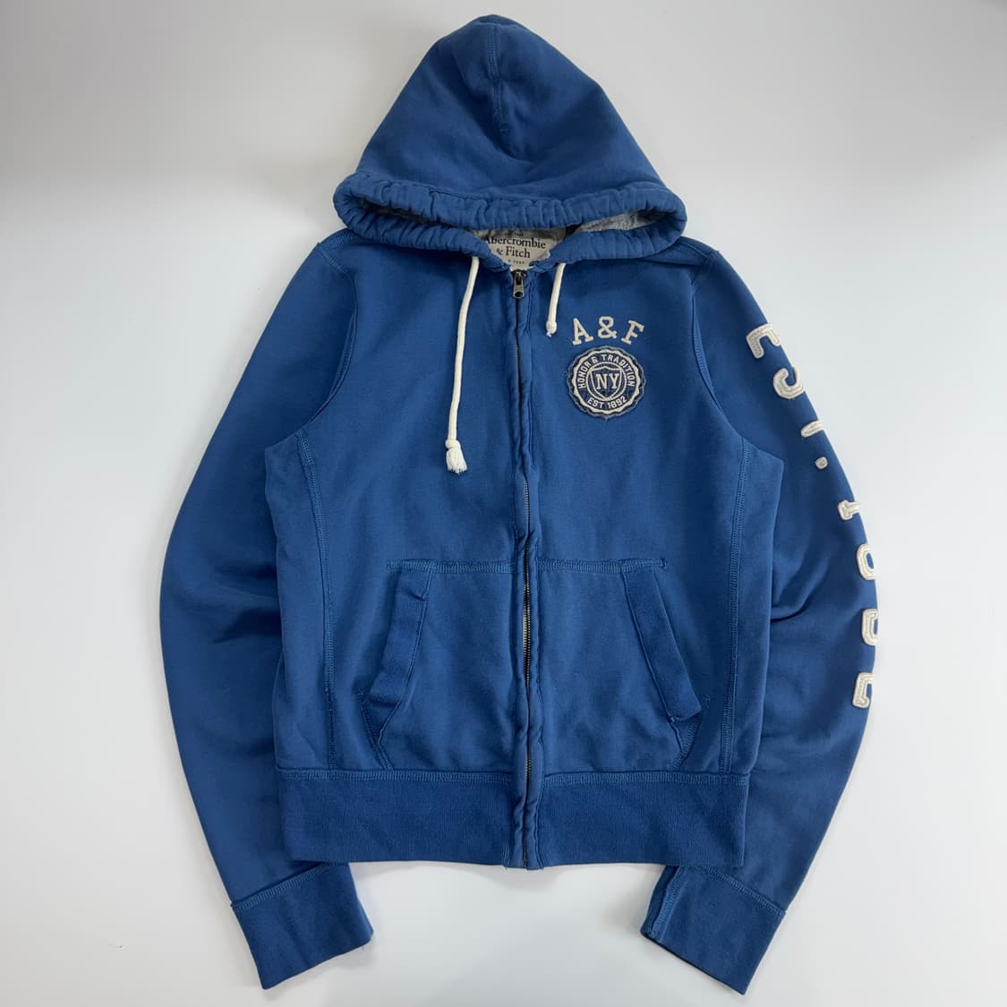 Abercrombie 아베크롬비 사이드로고 블루 후드집업  상품이미지3