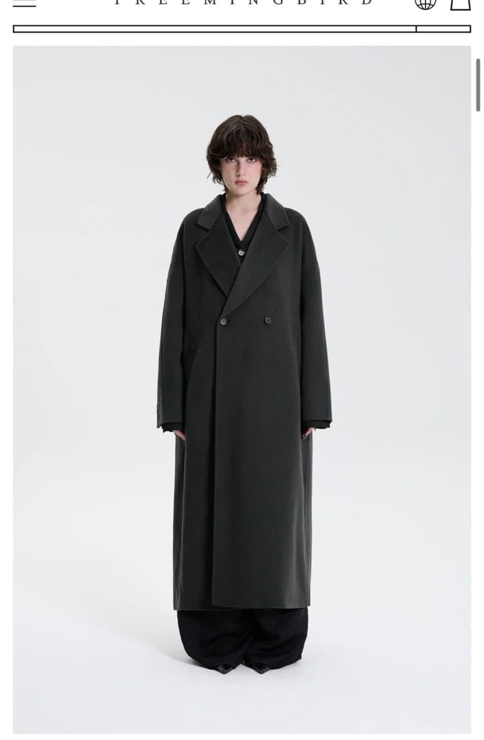 트리밍버드 핸드메이드 와이드 롱코트 상품이미지1