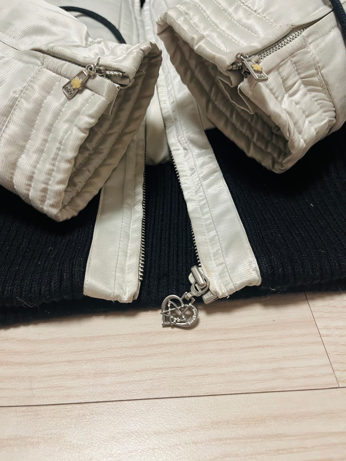 아이보리 후드 케이프 퍼패딩 상품이미지7