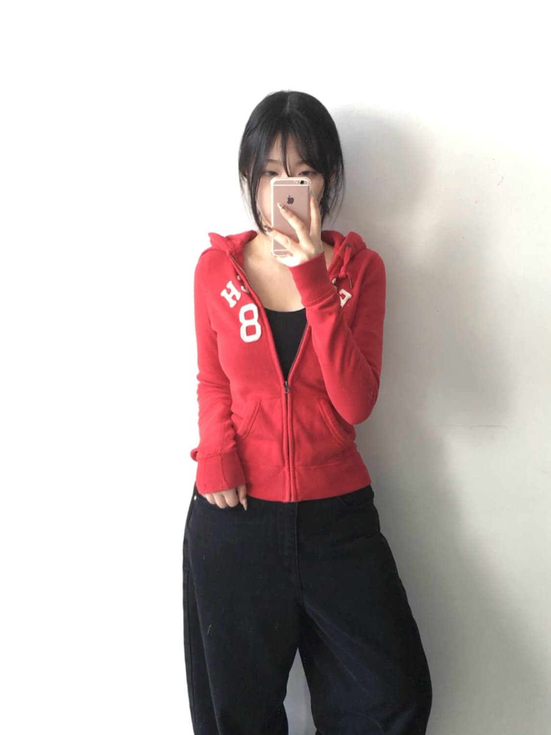 아베크롬비 자수패치 로고 후드집업 상품이미지1