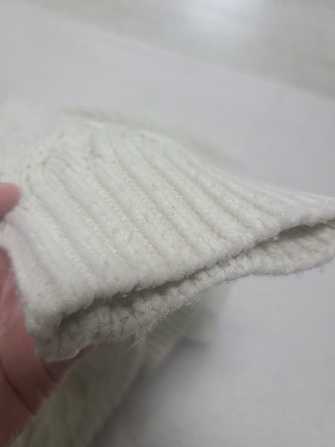 아이보리 두꺼운 가디건 상품이미지4