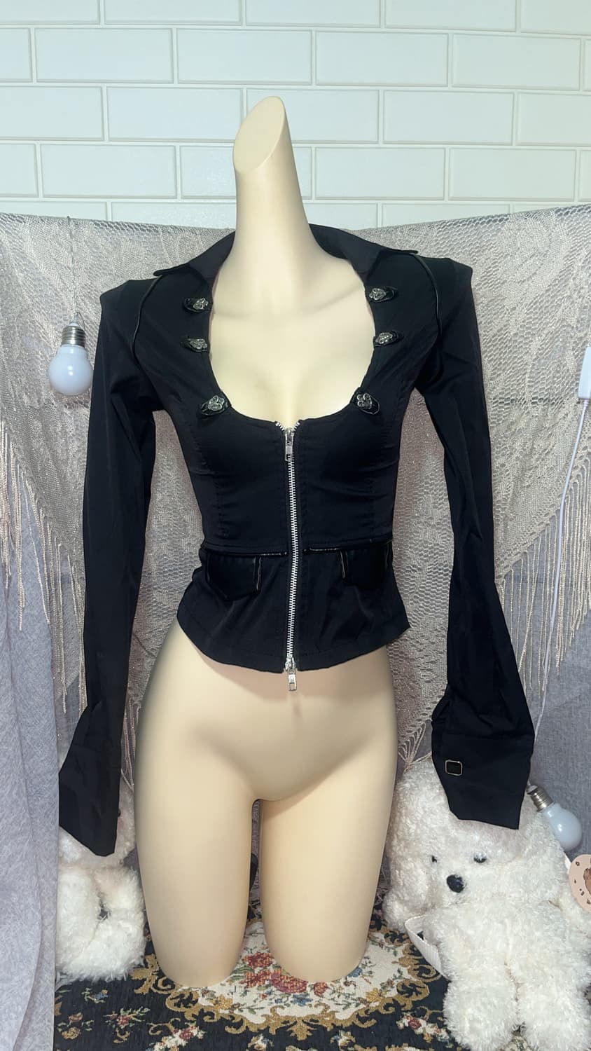 고딕 고스 펑크 NANA 페어리 락시크 갸루 y2k 그런지페어리 자켓 상품이미지1