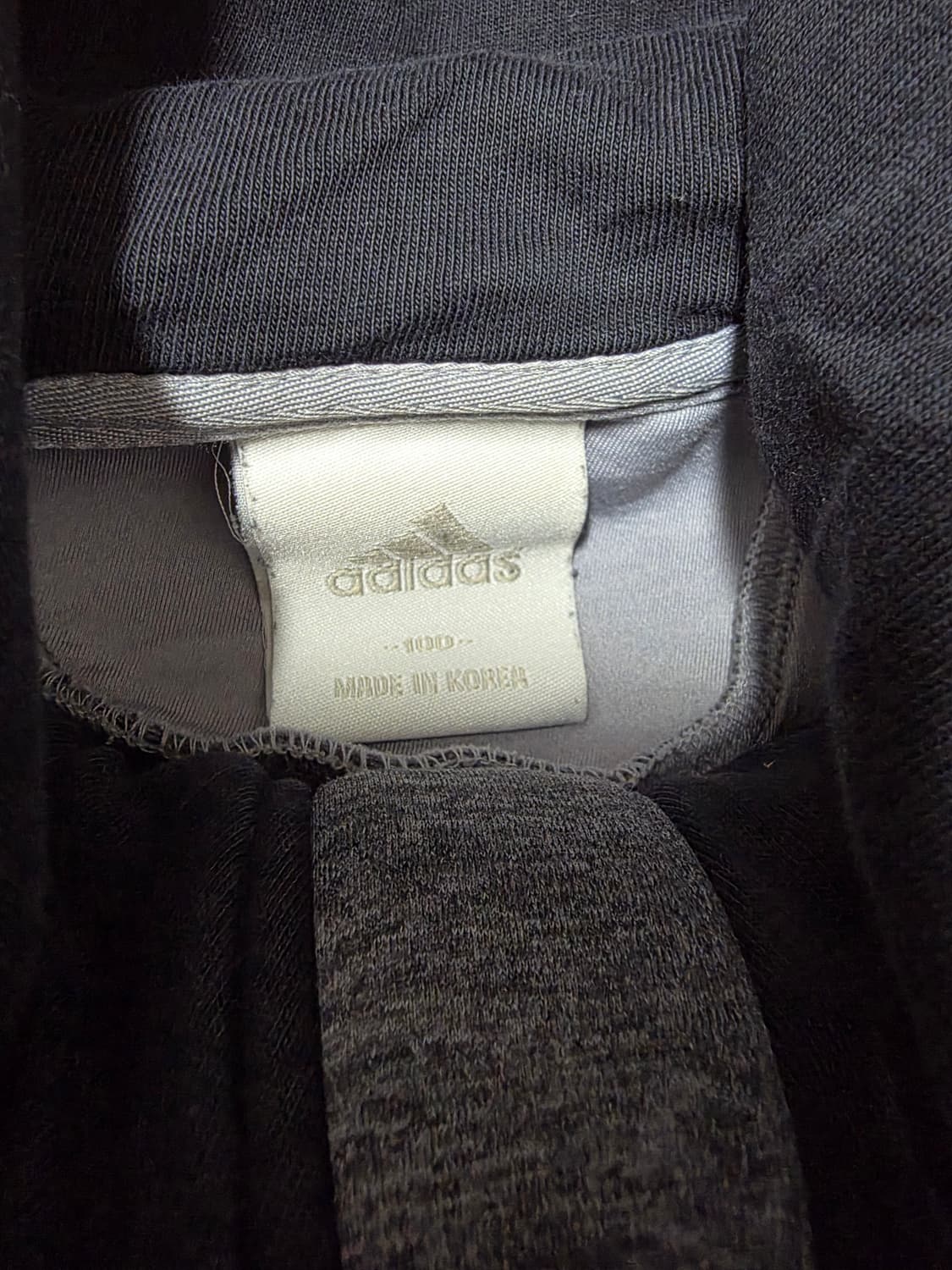 아디다스 기모 후디 집업 차콜 100 68 52 상품이미지4