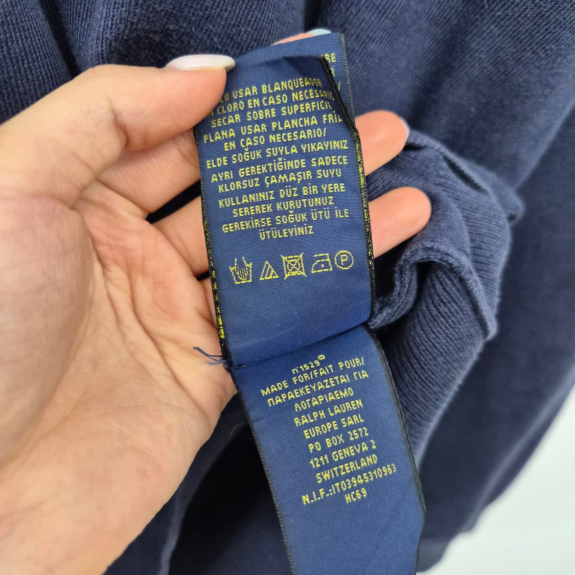 폴로 랄프로렌 네이비 V넥 니트 남성 2XL 상품이미지5