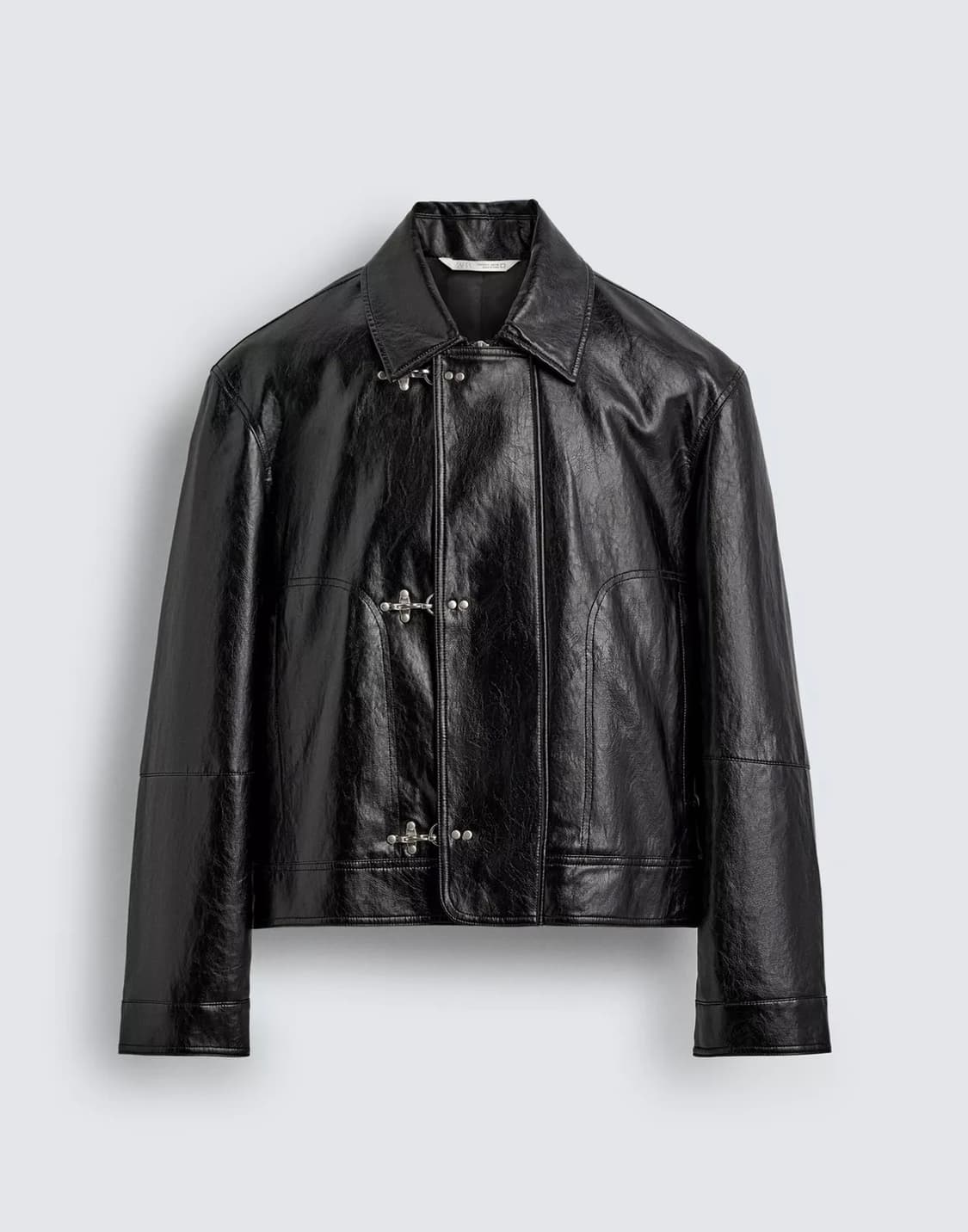 자라 블랙 레더 토글 자켓  상품이미지1